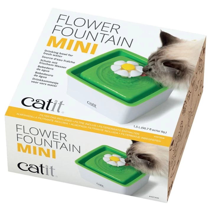CATIT Senses Flower - fontanna mini kwiatek, poidło dla kotów z regulacją strumienia wody, pojemność 1,5 l - 5