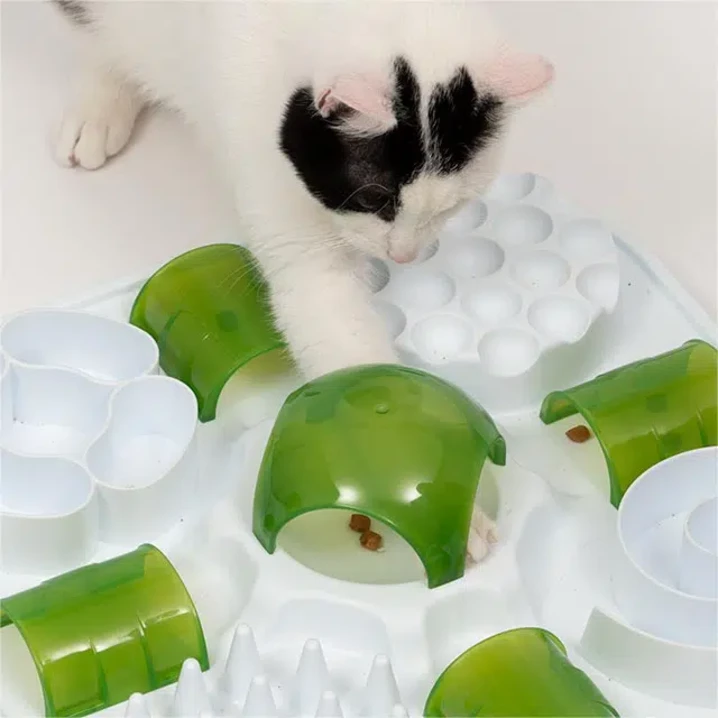 CATIT Senses Treat Puzzle - duża zabawka na karmę i smakołyki dla kota, aktywizująca i spowalniająca jedzenie - 7