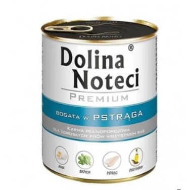 DOLINA NOTECI Premium - mokra karma dla psa bogata w pstrąga 800g