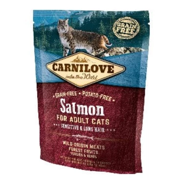 CARNILOVE Salmon Sensitive&Long Hair- łosoś - sucha karma dla kotów 400 g