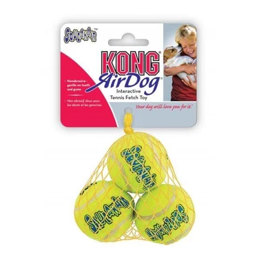 KONG® Airdog - wytrzymała piłka tenisowa dla małego psa z piszczałką
