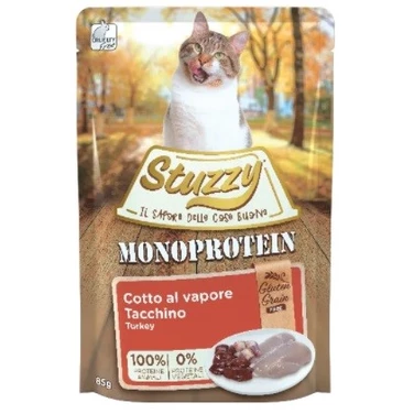 STUZZY Monoprotein - pełnowartościowa, bezzbożowa karma dla kota, czysty indyk 85 g