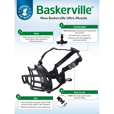 BASKERVILLE Ultra Muzzle - gumowy kaganiec fizjologiczny - 2