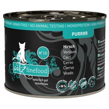 CATZ FINEFOOD Purrrr - bezzbożowa, monobiałkowa, mokra karma dla kota, jeleń 200 g