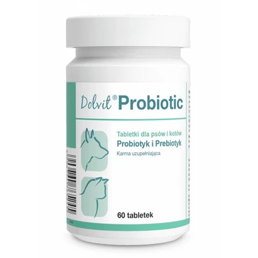 DOLFOS Dolvit probiotic - probiotyk i prebiotyk dla psów i kotów 60 tabletek