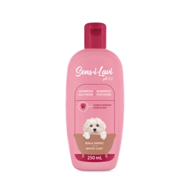 SENS-I-LAVI szampon dla psów o białej sierści - micelarny, o delikatnym różanym zapachu 250ml
