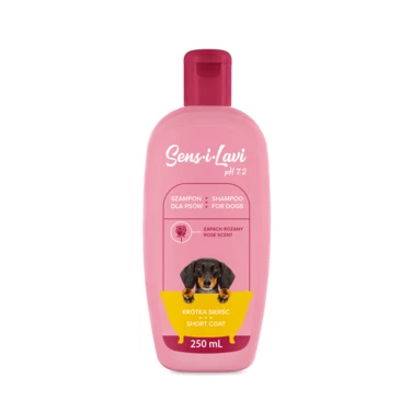SENS-I-LAVI szampon dla psów o krótkiej sierści - micelarny, o delikatnym różanym zapachu 250ml