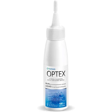 EUROWET OPTEX - płyn do przemywania oczu i powiek z wodą chabrową dla psów i kotów 100 ml