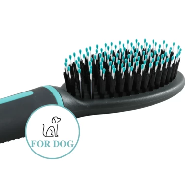 ZOLUX Anah - szczotka z podwójnym włosiem dla psa do rozczesywania delikatnej sierści
