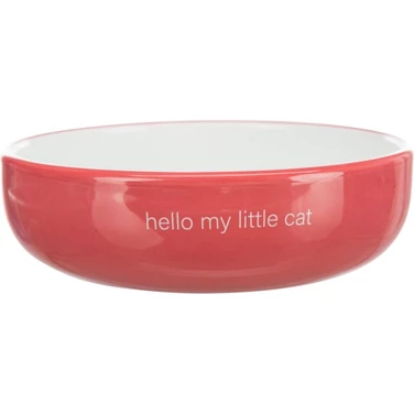 TRIXIE duża miska ceramiczna dla kota, szeroka i niska, czerwono-biała 300ml - 3