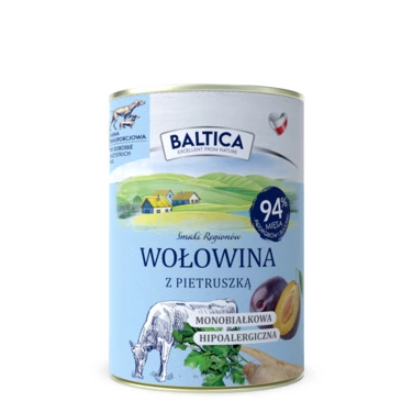 BALTICA Smaki Regionów - monoproteinowa, mokra karma dla psa, wołowina z pietruszką 400g