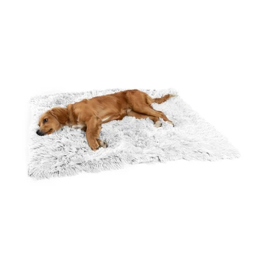 BEST FRIENDS mięciutki i puchaty koc dla psa z materiału shaggy , 75 x 100 cm, szary