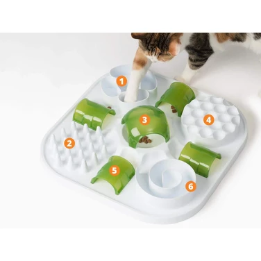 CATIT Senses Treat Puzzle - duża zabawka na karmę i smakołyki dla kota, aktywizująca i spowalniająca jedzenie - 5