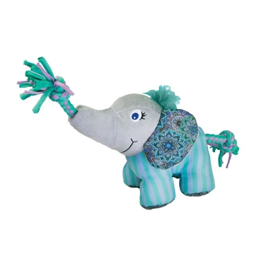 KONG® Knots Carnival Elephant  -  urocza przytulanka dla szczeniąt i dorosłych psów, ze 