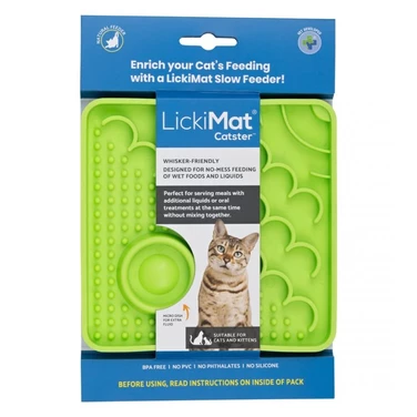 LICKIMAT Catster - mata do wylizywania dla kota o różnorodnym kształcie, zielona - 2