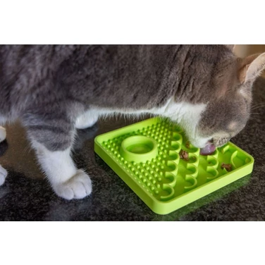 LICKIMAT Catster - mata do wylizywania dla kota o różnorodnym kształcie, zielona - 5