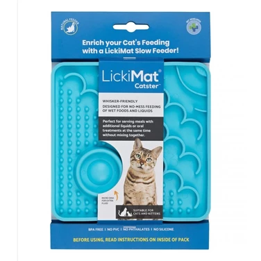 LICKIMAT Catster - mata do wylizywania dla kota o różnorodnym kształcie, niebieska - 2