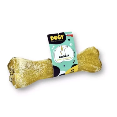 DOGY Kość - naturalny gryzak dla psa z królikiem i bananem 17 cm