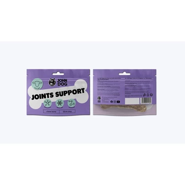 JOHN DOG Joints Support - kość do żucia ze skóry wołowej i jagnięciny, wpierająca pracę stawów 12 cm