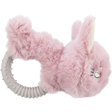 TRIXIE Junior - pluszowy króliczek z gumowym gryzakiem, cicha zabawka dla szczeniaka lub małego psa, bez piszczałek - 2