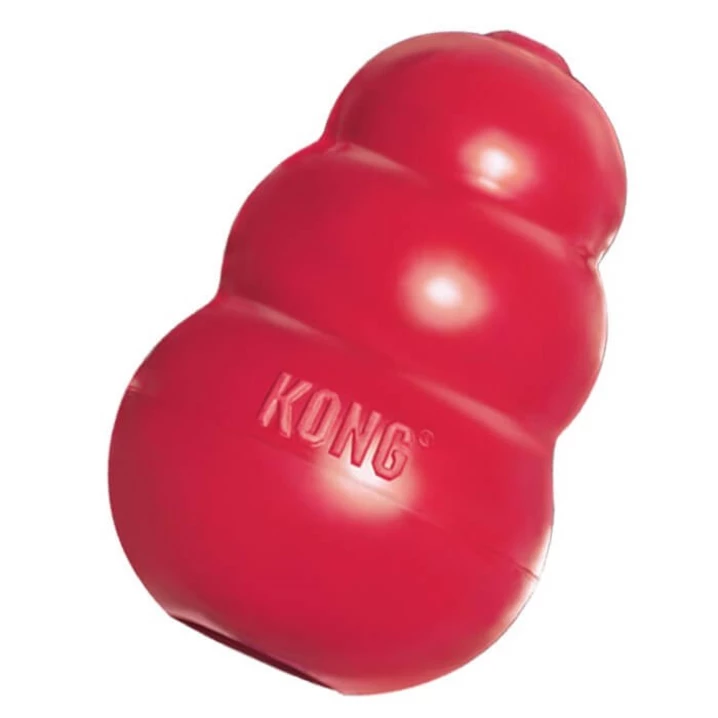 KONG® classic - klasyczny, czerwony kong dla psa, zabawka do wypełniania jedzeniem ze średnio twardej gumy