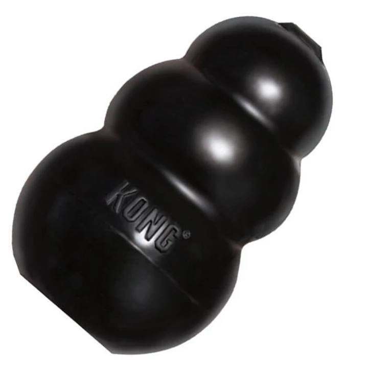 KONG® Extreme - super twardy, czarny kong dla psa z wyjątkowo mocnej gumy, zabawka do wypełniania jedzeniem