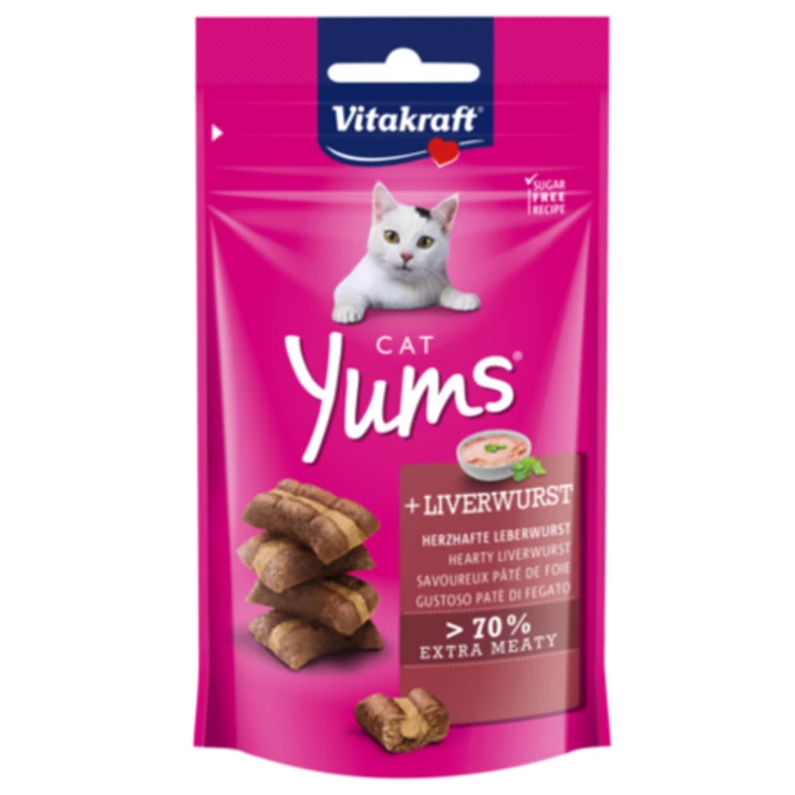 VITAKRAFT Cat Yums - miękkie i aromatyczne przysmaki z wątróbką 40g