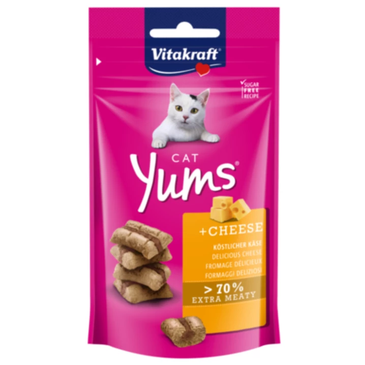 VITAKRAFT Cat Yums - miękkie i aromatyczne przysmaki z serem 40g