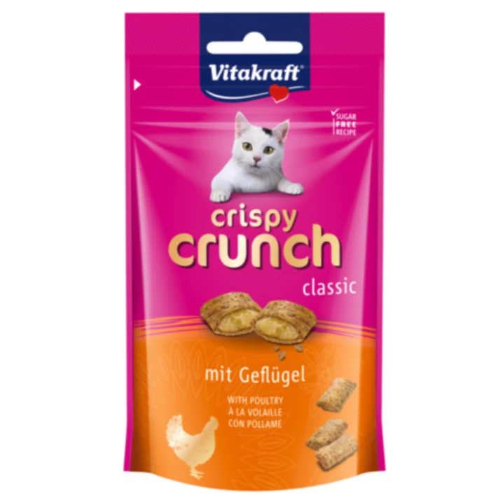 VITAKRAFT Cat Crunch - chrupiące paszteciki dla kota z nadzieniem drobiowym 40g