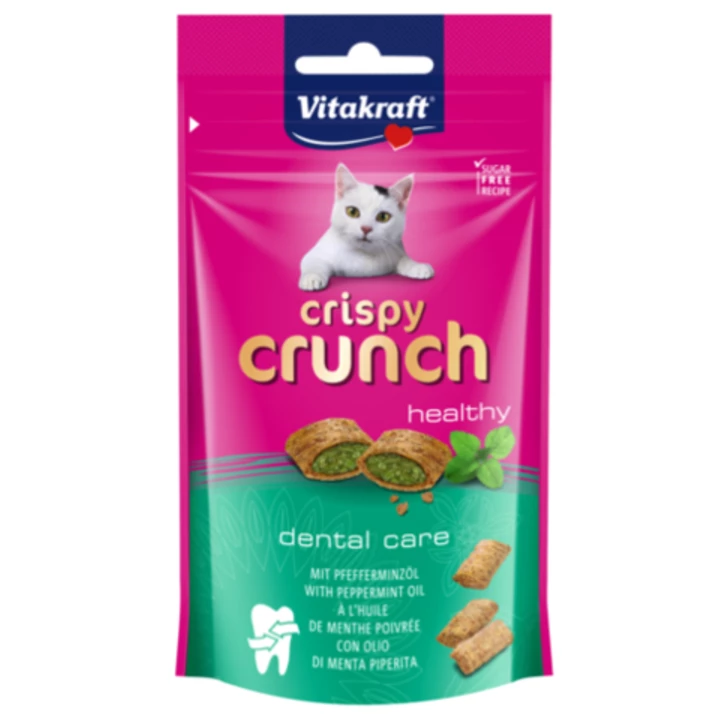 VITAKRAFT Cat Crunch - chrupiące paszteciki dla kota z nadzieniem miętowym 40g
