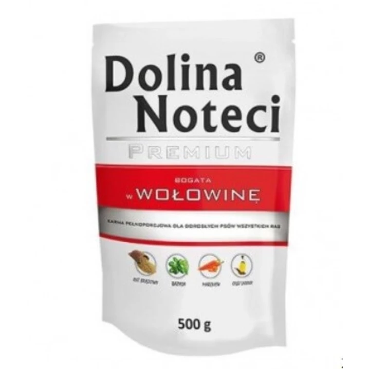 DOLINA NOTECI Premium - mokra karma dla psa bogata w wołowinę 500 g