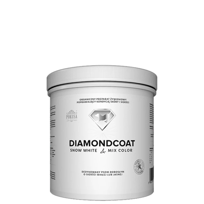 POKUSA DiamondCoat SnowWhite & MixColor - preparat żywieniowy dla psów o białej i jasnej sierści 300g