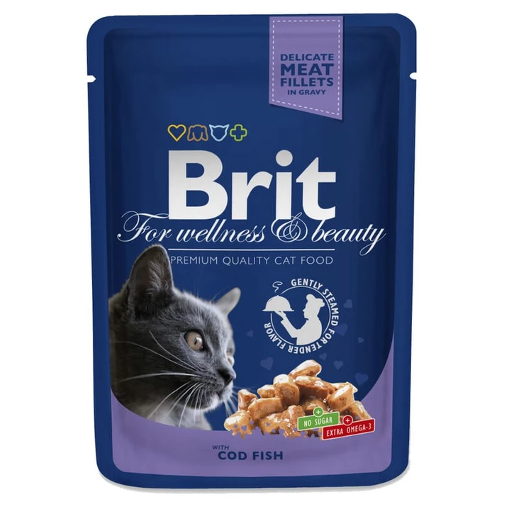 BRIT PREMIUM saszetka dla kota z dorszem w sosie 100 g