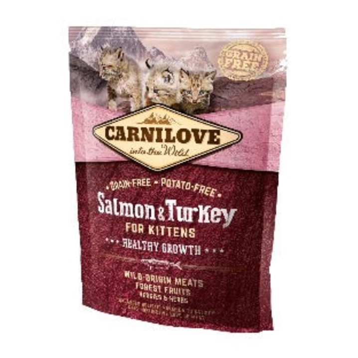 CARNILOVE Salmon&Turkey for Kittens- łosoś i indyk - sucha karma dla kociąt 400 g