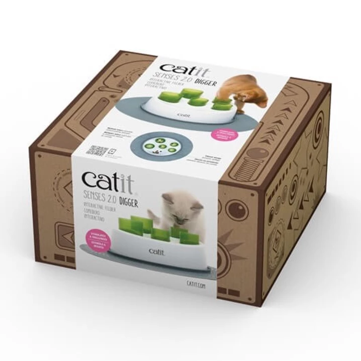 CATIT Senses Digger - interaktywny karmnik dla kota na karmę i smakołyki - 4