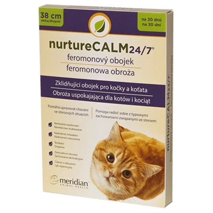 NurtureCalm - uspokajająca obroża feromonowa dla kotów 38 cm
