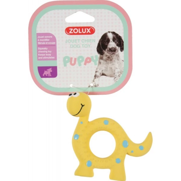 ZOLUX Puppy - gumowa zabawka z piszczałką dla małego psa i szczeniaka, dinozaur - 2