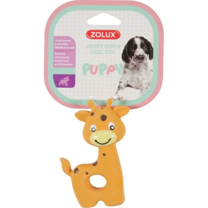 ZOLUX Puppy - gumowa zabawka z piszczałką dla małego psa i szczeniaka, żyrafa - 2