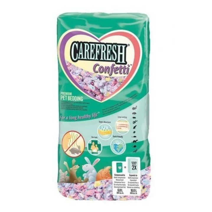 CHIPSI Carefresh Confetti - delikatna i chłonna ściółka celulozowa dla gryzoni i królików 10 l