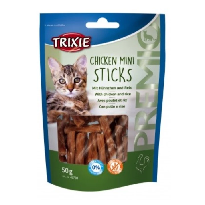 TRIXIE Premio Chicken Mini Sticks - mini paluszki dla kota z kurczakiem i ryżem 50g