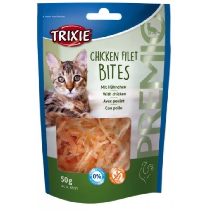 TRIXIE Premio Chicken Filet Bites - drobniutkie paseczki z kurczaka dla kota 50g