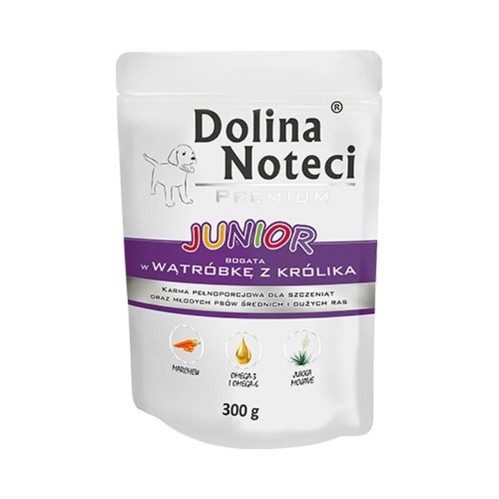 DOLINA NOTECI Premium Junior - mokra karma dla szczeniąt z wątróbką z królika 300 g