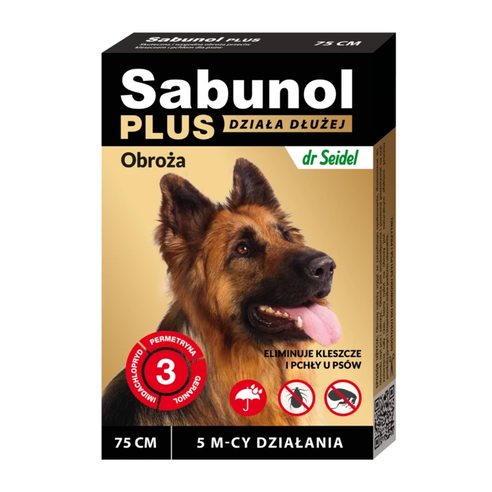 SABUNOL Plus - obroża przeciw pchłom i kleszczom dla psa, długodziałająca - 2