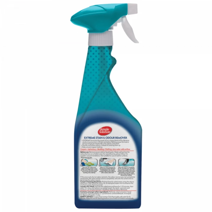 SIMPLE SOLUTION extreme stain & odor remover -  neutralizator i odplamiacz dla psów 750ml - 2