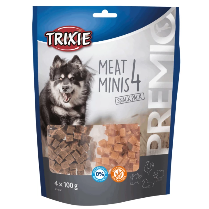 TRIXIE Premio 4 Meat Minis - zestaw przysmaków treningowych w czterech smakach 4x 100g