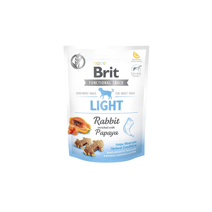 BRIT Functional Snack Light - niskokaloryczne przysmaczki dla psów z królikiem i papają 150 g