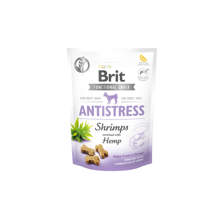 BRIT Functional Snack Antistress - przysmaczki dla psów z krewetkami i dodatkiem konopi 150 g