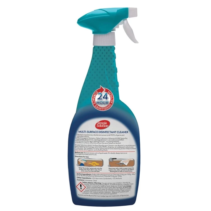 SIMPLE SOLUTION Multi-Surface Disinfectant Cleaner - preparat do dezynfekcji 750ml - 2
