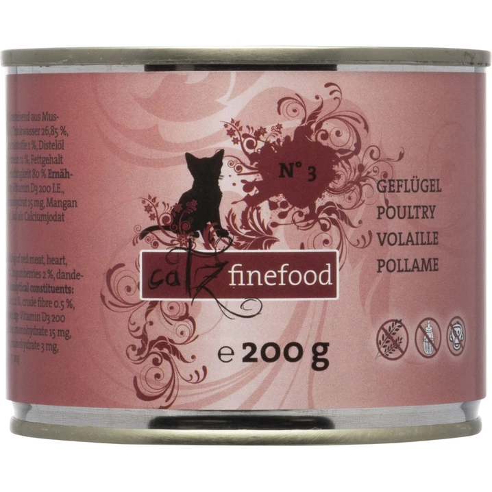 CATZ FINEFOOD - bezzbożowa karma mokra dla kota, drób 200 g