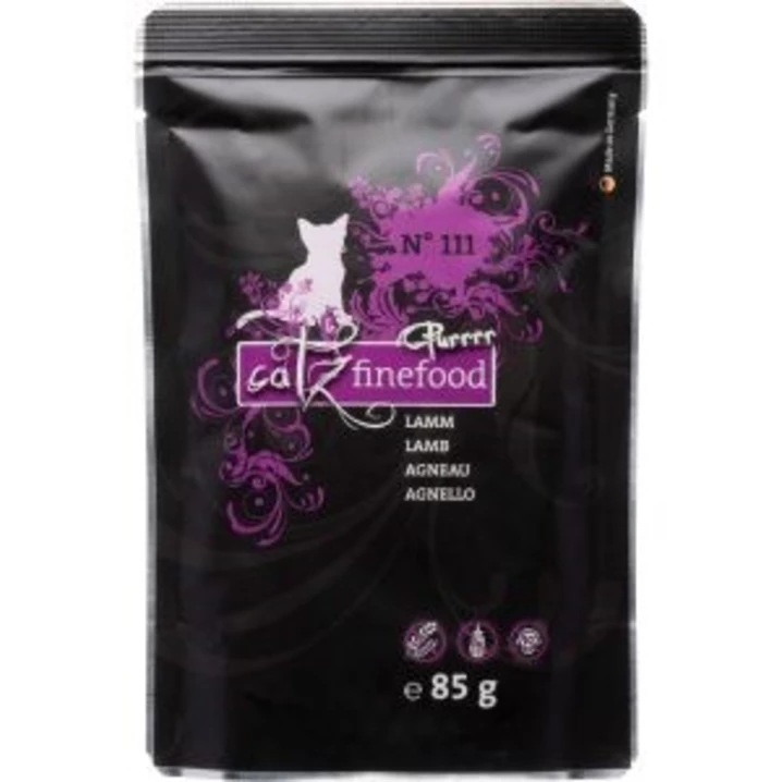 CATZ FINEFOOD Purrrr - bezzbożowa, monobiałkowa karma mokra dla kota, jagnięcina 85 g